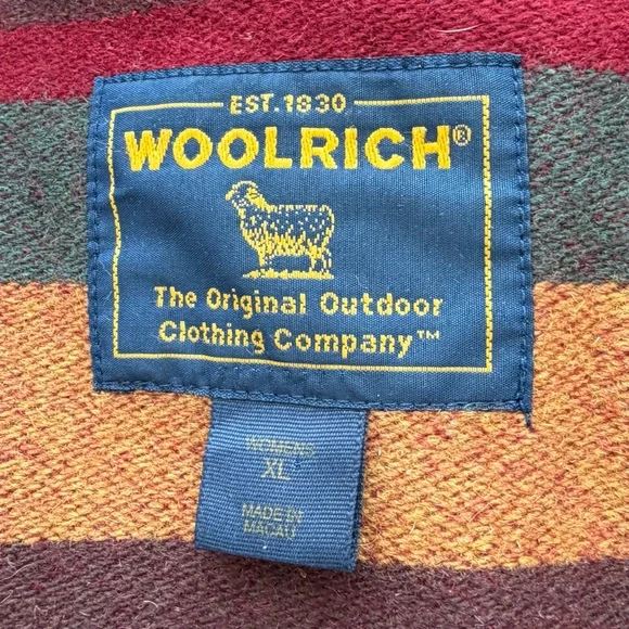 EUC Woolrich Women’s Denim Wool Blanket Lined Chore Barn Coat Jacket Sz XL - Picture 6 of 10